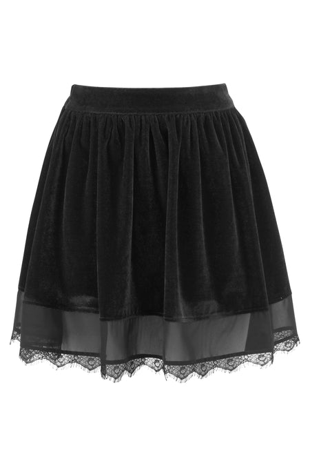 Black Velvet Skirt