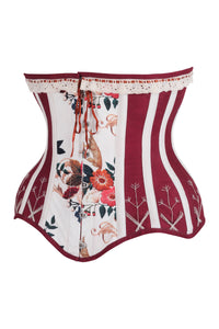 Historic Underbust Floral Print Corset with Flossing