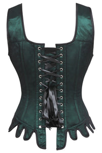 Green Couture Corset with Shoulder Straps