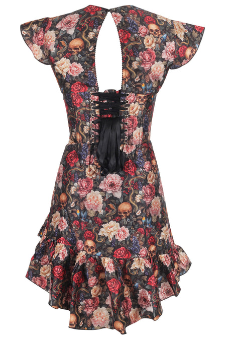Poison Garden High-Low Corset Mini Dress
